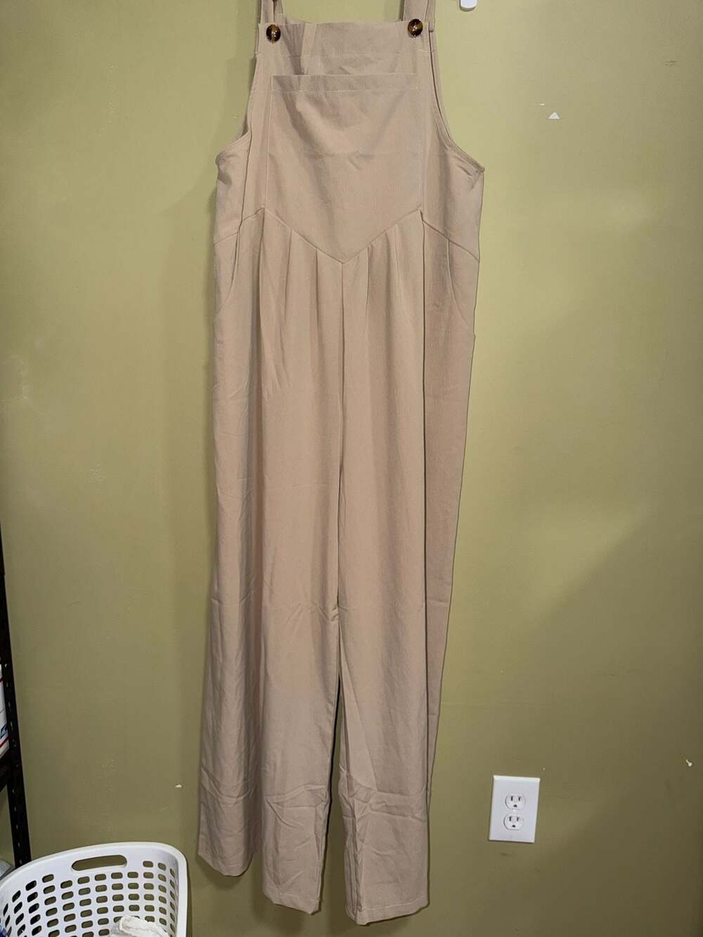 Women's Sleeveless Wide Leg Overalls Jumpsuit with Adjustable Shoulder Straps